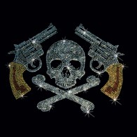 Rhinestone PIstols and Skull